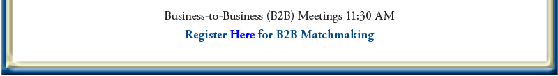 Register Here For B2B Matchmaking